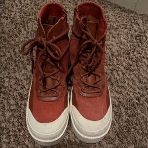 Gianni Bini Red and White Ankle Boots